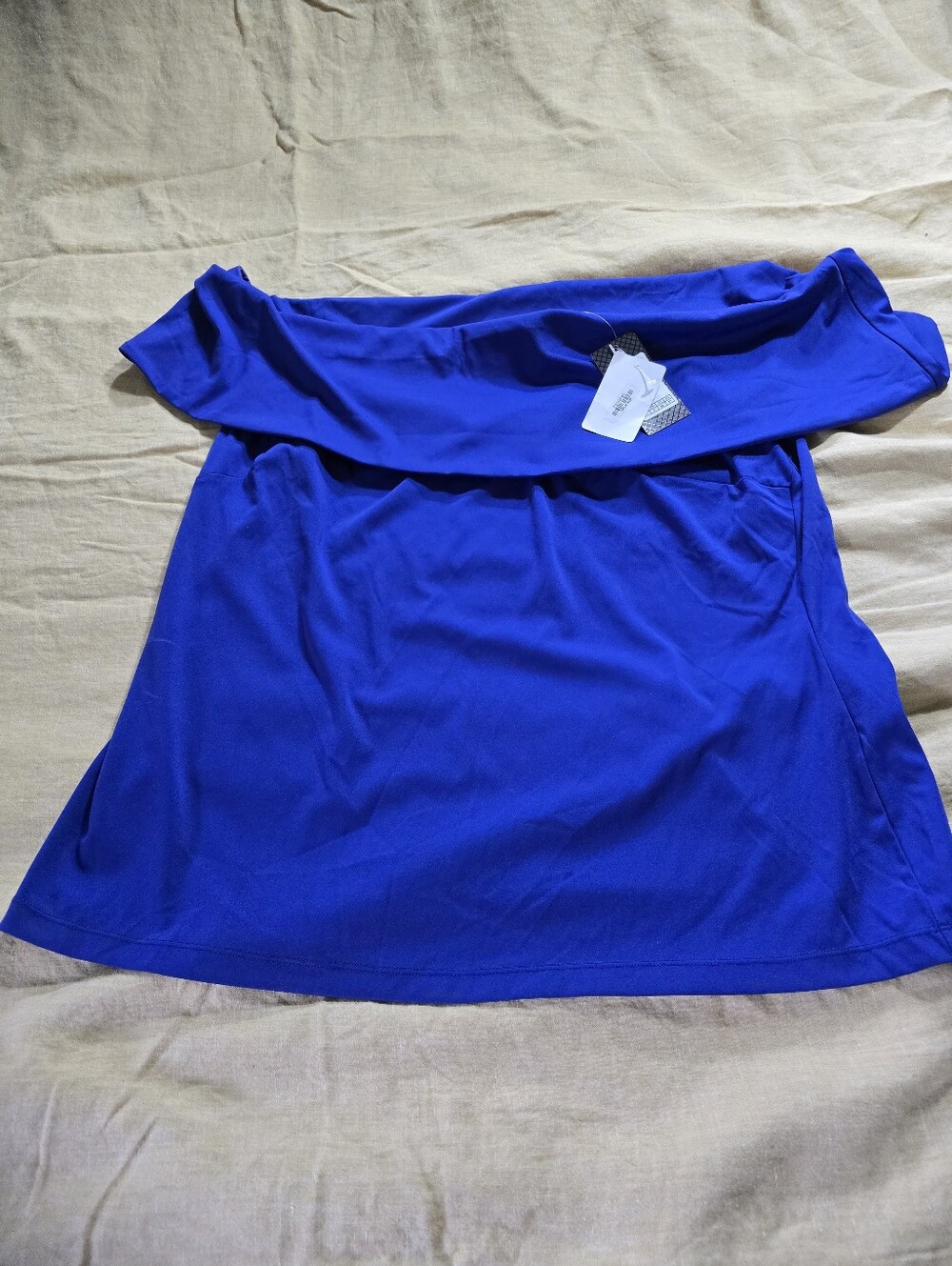 City Chic Women's Blue Off-the-Shoulder Top Size Large New